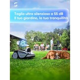 Sunseeker V3 Vision AI Robotmaaier, zonder begrenzingskabel, 600 m², dubbel oog, 42% helling, app-bediening, grasmaaier met één klik maaien