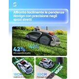 Sunseeker V3 Vision AI Robotmaaier, zonder begrenzingskabel, 600 m², dubbel oog, 42% helling, app-bediening, grasmaaier met één klik maaien