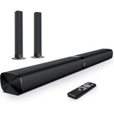 GarageRock Soundbar voor tv-toestellen, deelbare 2-in-1 tv-soundbar met automatische volumeregeling, stereo tv-luidsprekers met 3 EQ-modi, Bluetooth 5.3, ARC/Opt/AUX, soundbar voor tv/pc/beamer