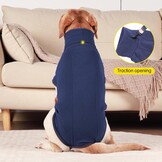 Mouwloos Hondensweatshirt Fleece Vest XL Donkerblauw - Warm & Comfortabel