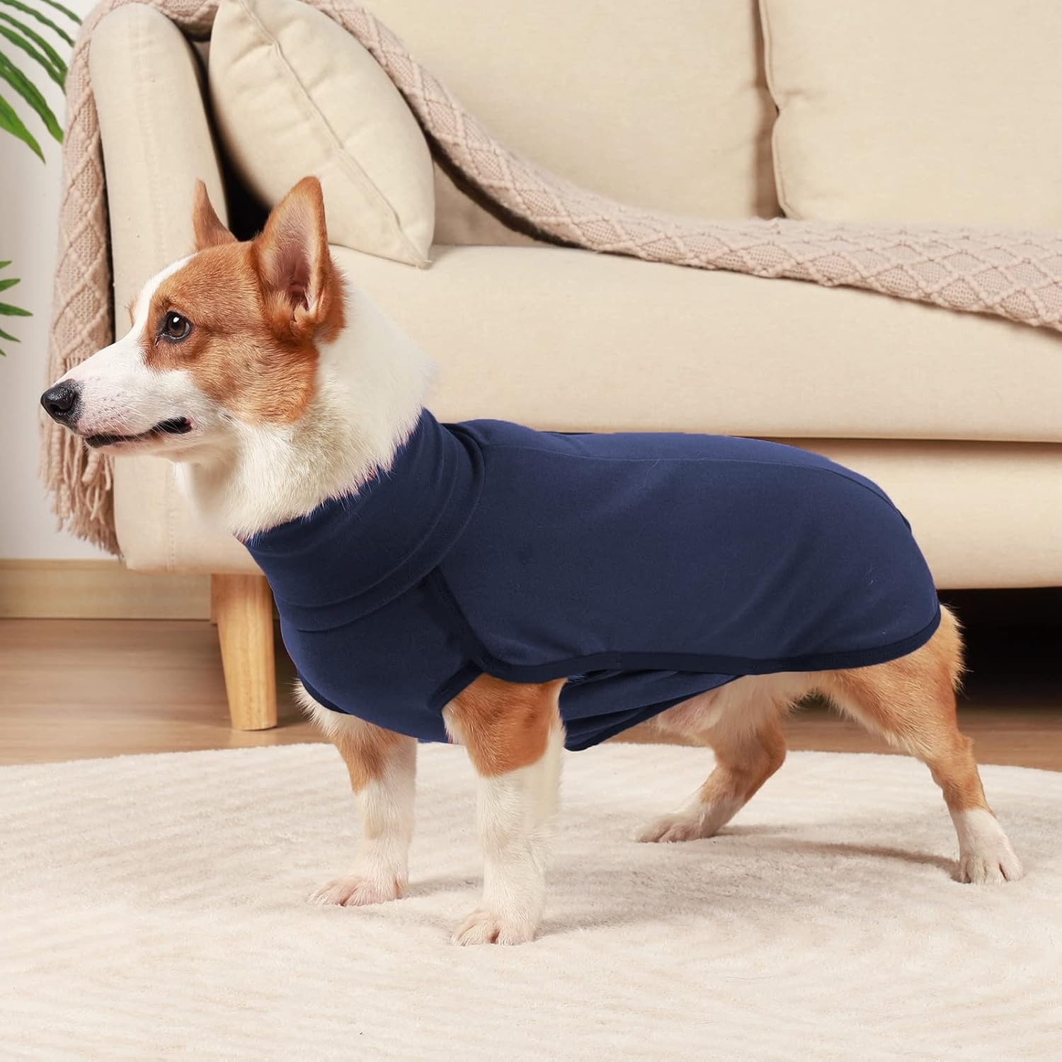 Mouwloos Hondensweatshirt Fleece Vest XL Donkerblauw - Warm & Comfortabel