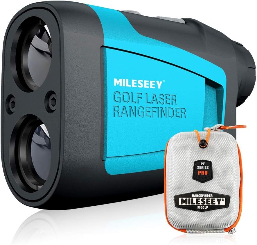 Mileseey Professionele precisie 600Yards Golf Range Finder met hellingscompensatie, ± 0,55 yard nauwkeurigheid, vlag pin slot, 6x vergroting, scanmeting