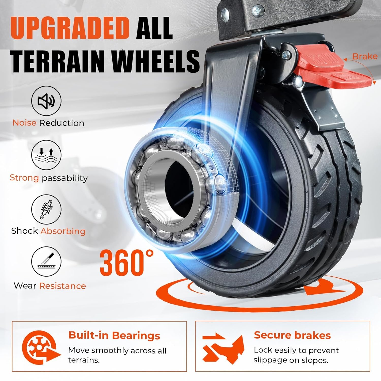 Opvouwbare Bolderkar - 150 kg, 8,1 cm Wielen, 34% Korting