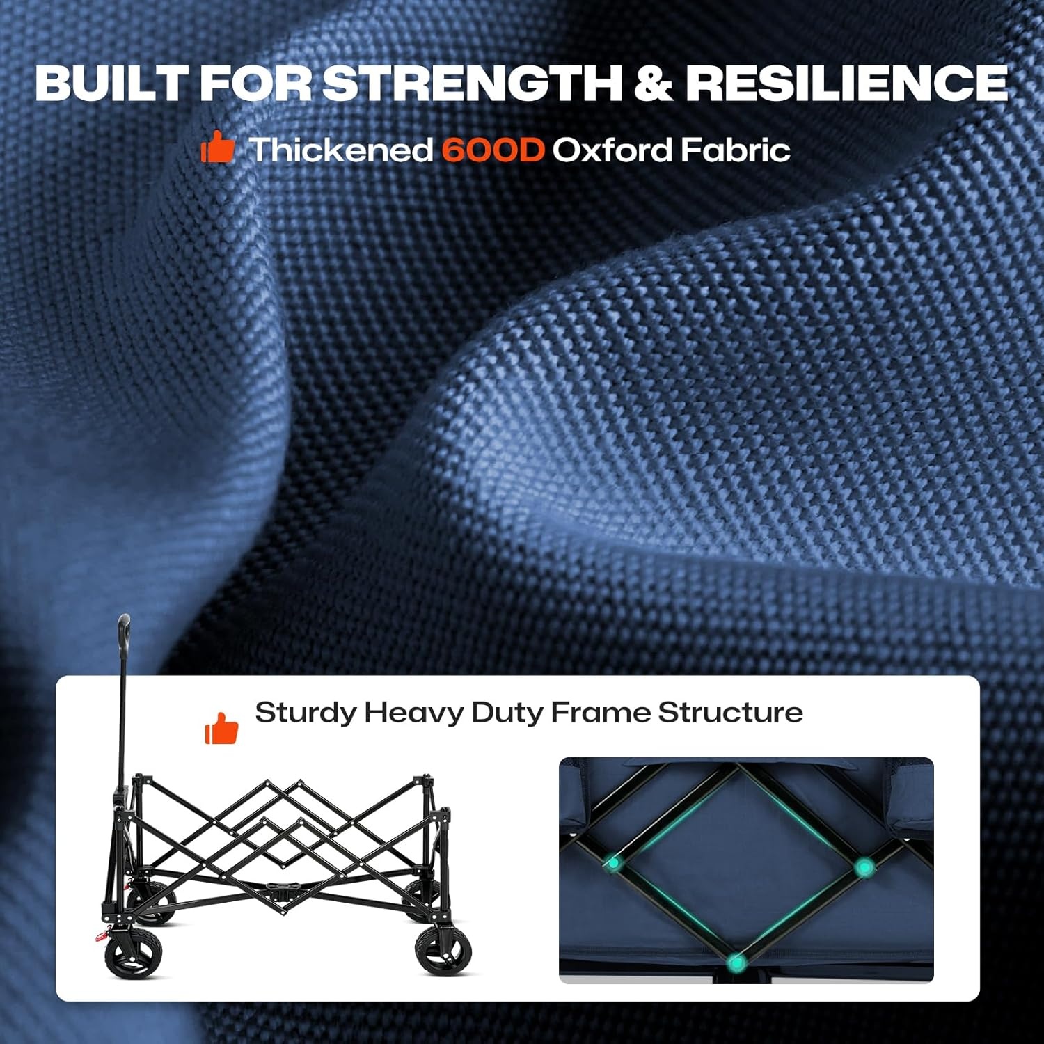 Opvouwbare Bolderkar - 150 kg, 8,1 cm Wielen, 34% Korting