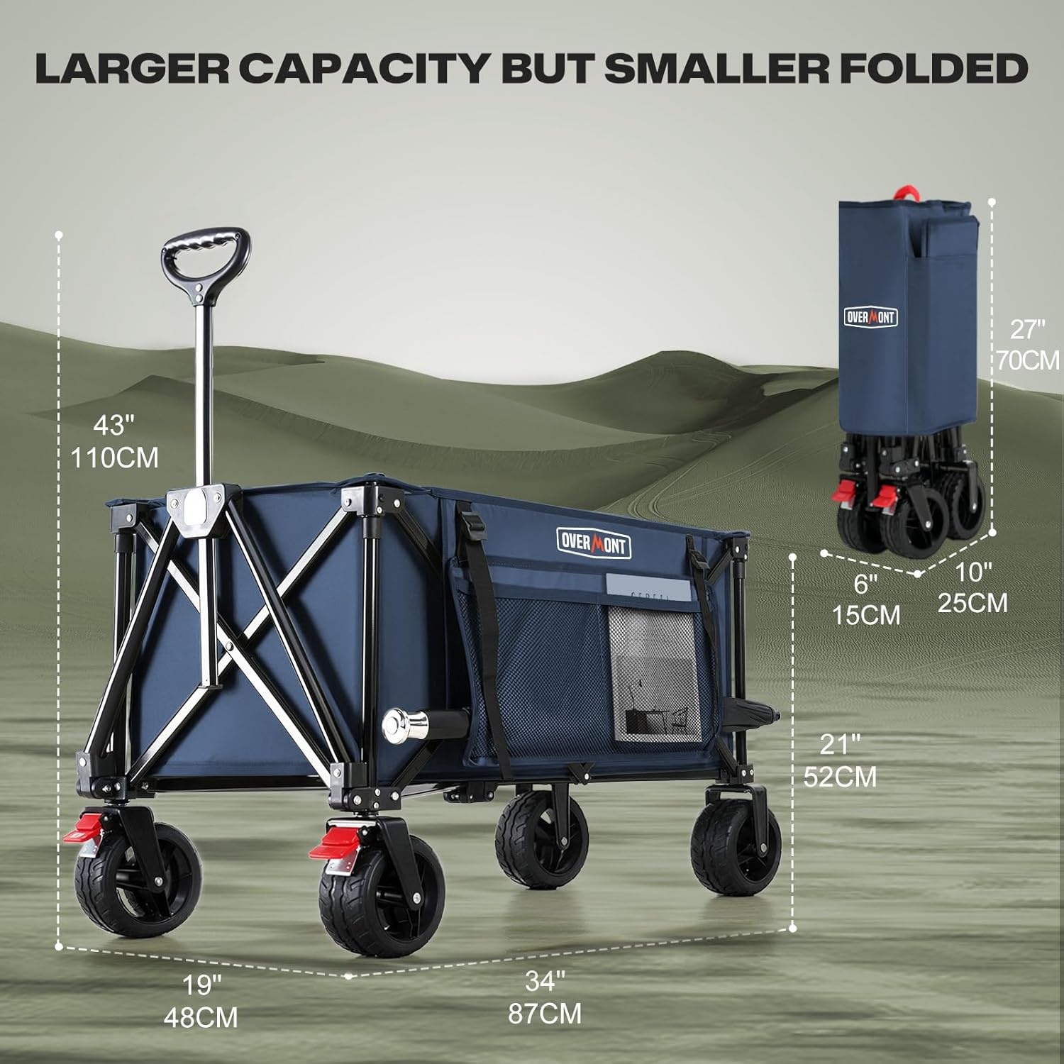 Opvouwbare Bolderkar - 150 kg, 8,1 cm Wielen, 34% Korting