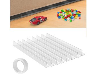 Meubel Blocker (8 Pak) - Doorzichtige Speelgoed Blockers met Zelfklevende Plakband voor Meubels, Bed, Bank, Dressoir, Tafel, Keukenkast - Vloerbeschermer voor Bed om Dieren, Speelgoed te Blocken