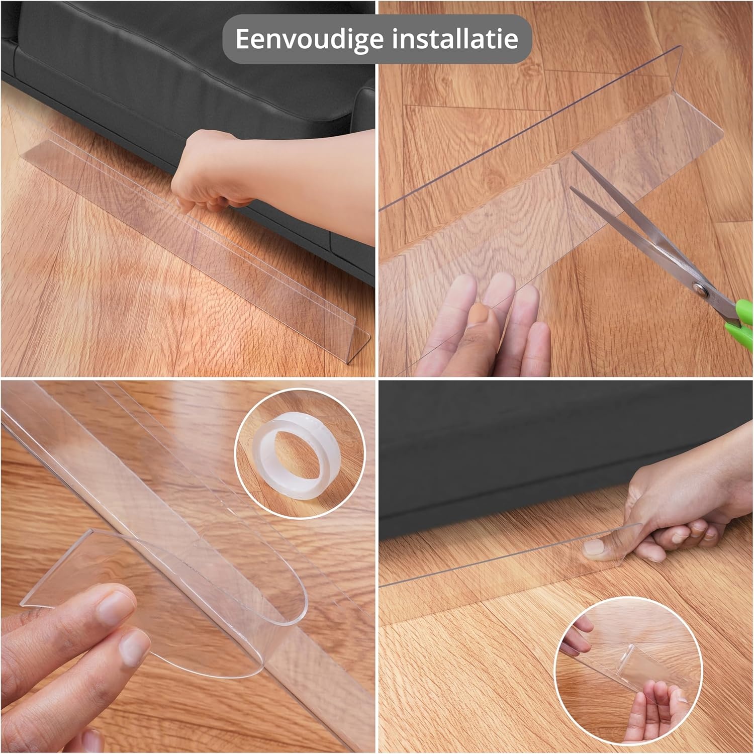 Meubel Blocker (8 Pak) - Doorzichtige Speelgoed Blockers met Zelfklevende Plakband voor Meubels, Bed, Bank, Dressoir, Tafel, Keukenkast - Vloerbeschermer voor Bed om Dieren, Speelgoed te Blocken