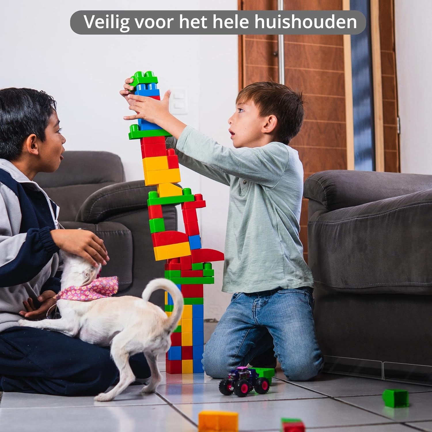 Meubel Blocker (8 Pak) - Doorzichtige Speelgoed Blockers met Zelfklevende Plakband voor Meubels, Bed, Bank, Dressoir, Tafel, Keukenkast - Vloerbeschermer voor Bed om Dieren, Speelgoed te Blocken