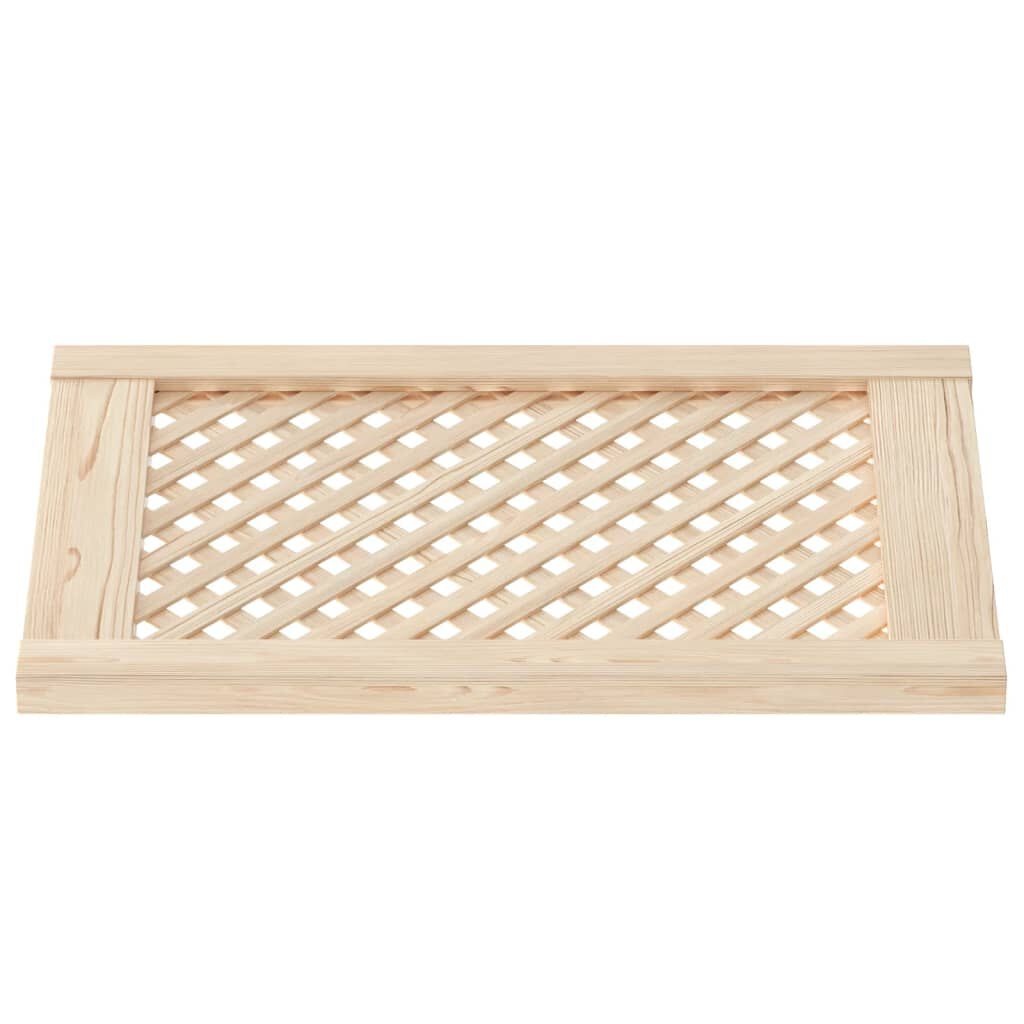 vidaXL Kastdeuren met latwerk 2 st 39,5x61,5 cm massief grenenhout