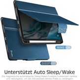 KingBlanc Hoes voor iPad Air 11 inch (2024 M2), Air 5e Gen (2022) & Air 4e Gen (2020) 10.9 inch, met Pencilhouder, Blauw