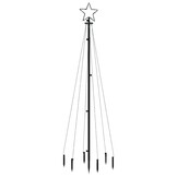 vidaXL Kerstboom met Grondpin & 108 LED's - 180cm Warmwit - 72% Korting!