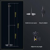 RALENO 20W RGB-sleutellamp, 1570 lux/0,5 m streaminglamp met 2,4G magnetische afstandsbediening en standaard, 2500-8500K verstelbare studiovideolamp voor video-opnames, gaming, YouTube Zoom, vergaderi