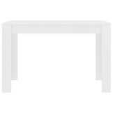 vidaXL Eettafel 120x60x76 cm bewerkt hout wit