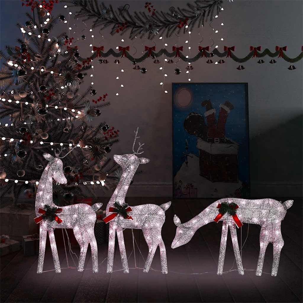 vidaXL Rendierfamilie Kerstverlichting Warmwit - 70% Korting