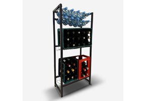 Antracietgrijs Drankrek - 3 Kratten, 10 Flessen - Metaal (47% Korting)