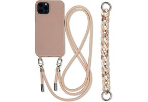 Hoesje iPhone 15 Pro Max Kaki TPU - Schokbestendig met Ketting (74% Korting)