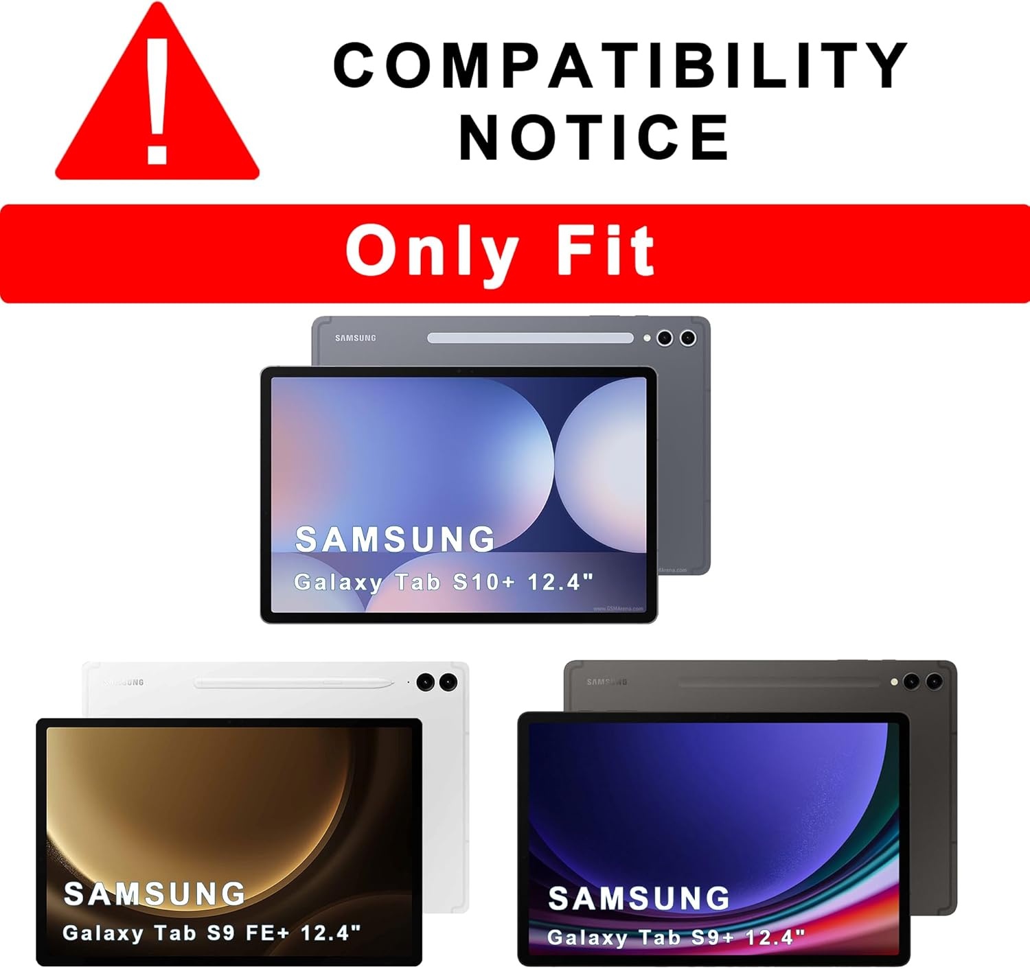 Hoes met QWERTZ Toetsenbord & Touchpad voor Samsung Tab S9+/S9 FE+ (12,4") - 64% Korting!