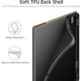 KingBlanc Hoesje voor iPad Air 11 inch (M3 2025/M2 2024) 7e/6e generatie, iPad Air 5e/4e generatie (11,9 inch, 2022/2020) met potloodhouder, PU lederen smart cover, automatisch waken/slapen, standaard