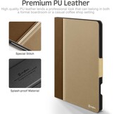 KingBlanc Hoesje voor iPad Air 11 inch (M3 2025/M2 2024) 7e/6e generatie, iPad Air 5e/4e generatie (11,9 inch, 2022/2020) met potloodhouder, PU lederen smart cover, automatisch waken/slapen, standaard