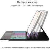 ROOFEI Galaxy Tab S9+ hoesje met toetsenbord, QWERTZ-lay-out, 12,4 inch Galaxy Tab S9 Plus toetsenbord met touchpad, 3-zone verlichting, doe-het-zelf toetsenbordhoes voor Samsung Galaxy Tab S9+/S9