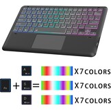 ROOFEI Galaxy Tab S9+ hoesje met toetsenbord, QWERTZ-lay-out, 12,4 inch Galaxy Tab S9 Plus toetsenbord met touchpad, 3-zone verlichting, doe-het-zelf toetsenbordhoes voor Samsung Galaxy Tab S9+/S9