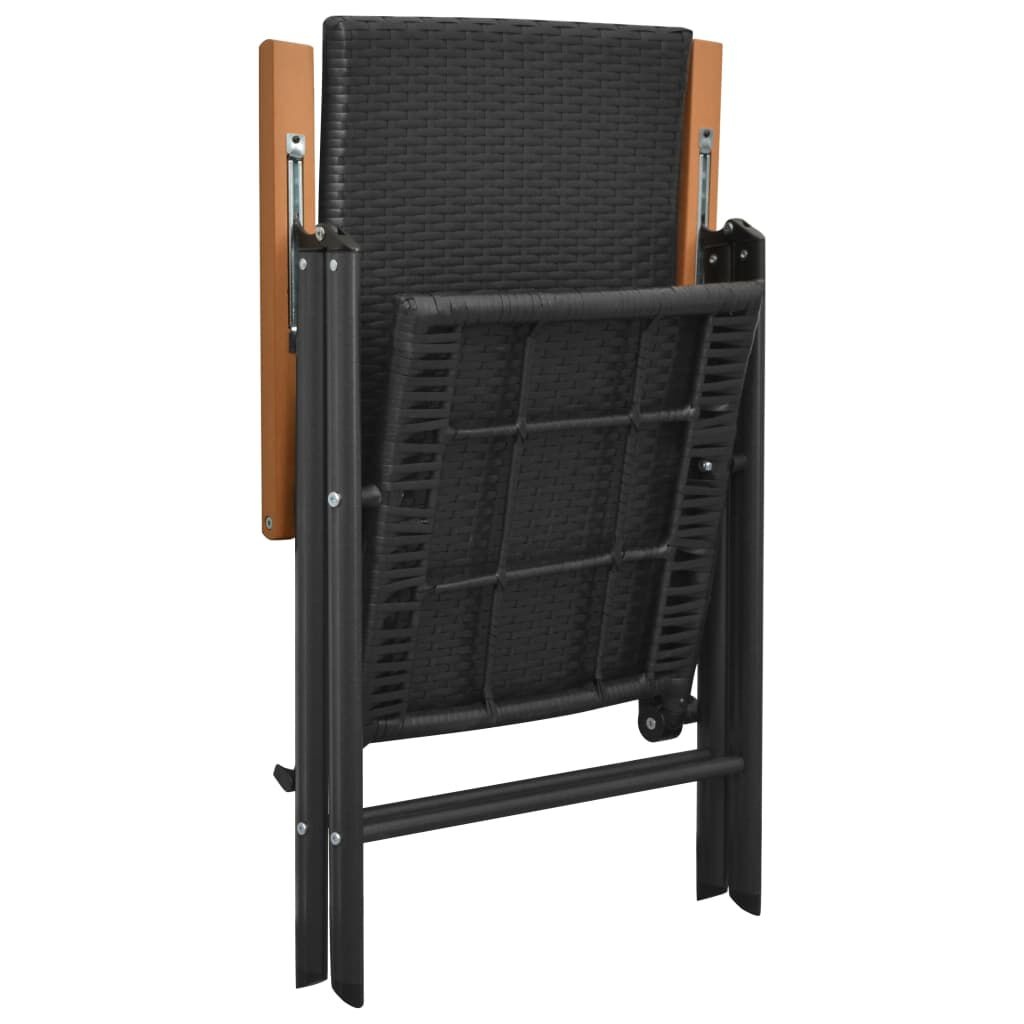vidaXL Tuinstoelen Poly Rattan Zwart (4 St.) - 35% Korting!