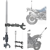 Fotoleey Camera Motorfietsbevestiging, compatibel met Insta360 X5/X4/X3/X2, GoPro Hero 13, Hero 12, dubbele klemset, derde persoon weergave