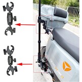 Fotoleey Camera Motorfietsbevestiging, compatibel met Insta360 X5/X4/X3/X2, GoPro Hero 13, Hero 12, dubbele klemset, derde persoon weergave