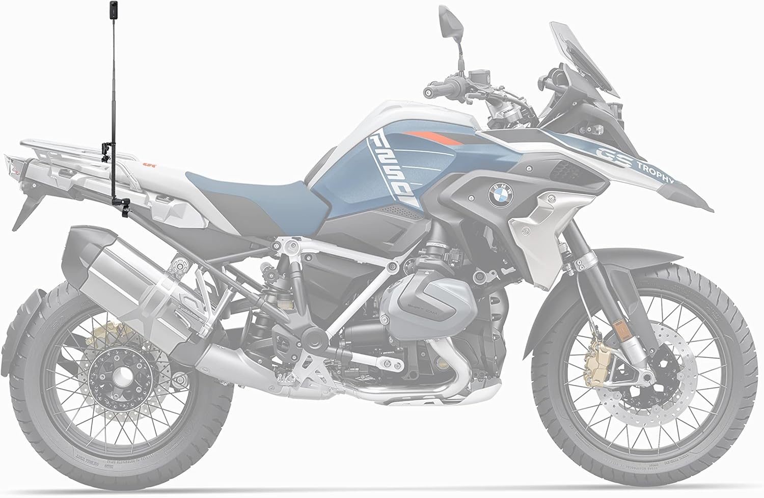 Fotoleey Camera Motorfietsbevestiging, compatibel met Insta360 X5/X4/X3/X2, GoPro Hero 13, Hero 12, dubbele klemset, derde persoon weergave