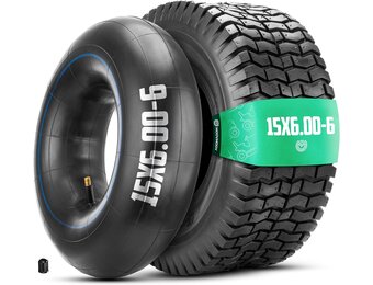 Gazonmaaier band 15x6.00-6 met binnenband - Turfprofiel NHS - Voor zitmaaier en tuinwagen