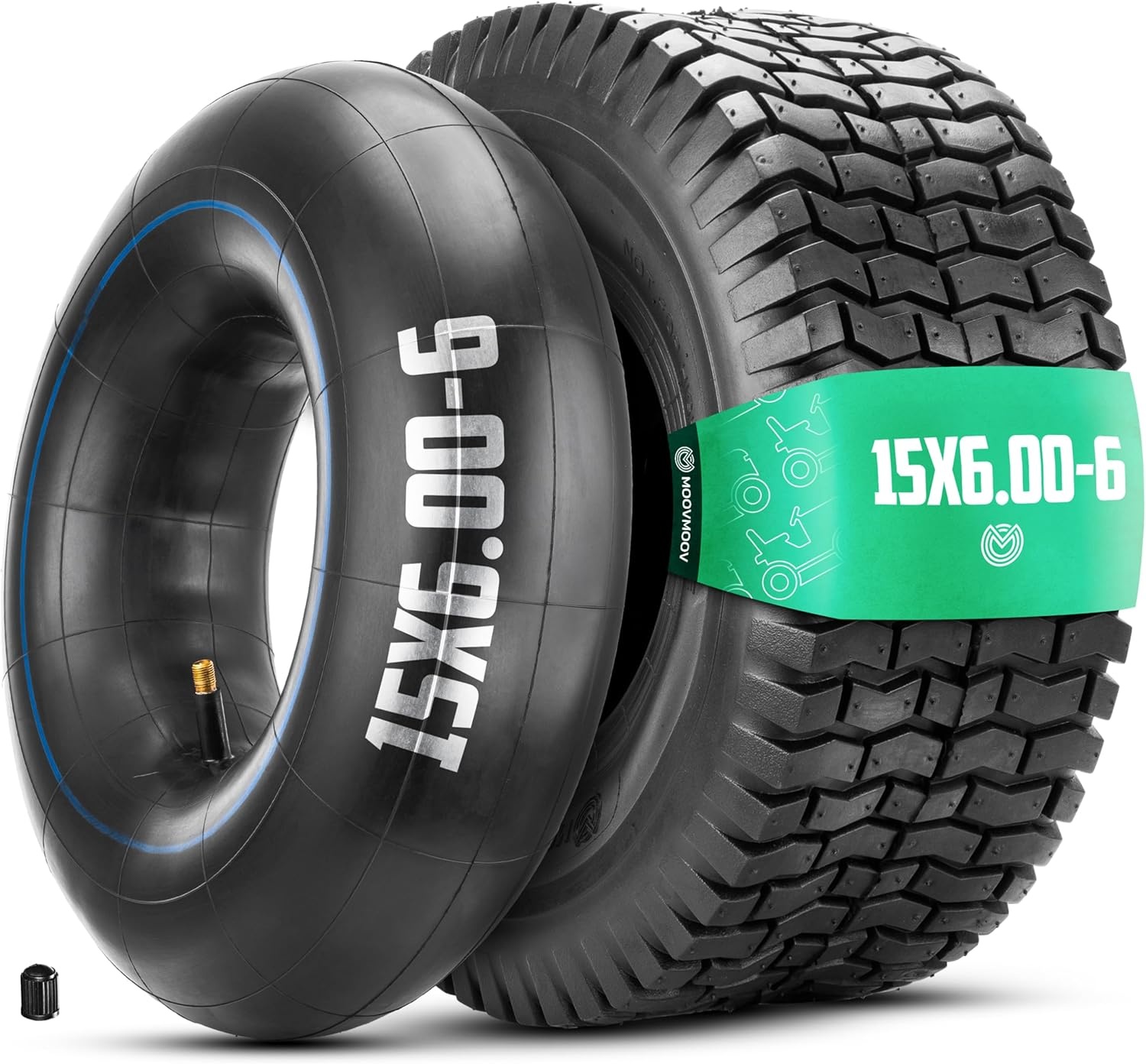 Gazonmaaier band 15x6.00-6 met binnenband - Turfprofiel NHS - Voor zitmaaier en tuinwagen