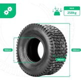 Gazonmaaier band 15x6.00-6 met binnenband - Turfprofiel NHS - Voor zitmaaier en tuinwagen