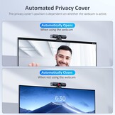 NexiGo HelloCam, 1080p webcam met Windows Hello en microfoon, echte privacy met gepatenteerde automatische sluiter, gezichtsverbetering, HD USB-webcamcamera voor pc, videogesprekken, opname,