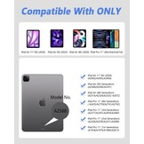 Nuflaz Toetsenbordhoes met Trackpad voor iPad Air 11" (M2) 2024 en iPad Pro 11" (Gen 1-4), Zwart Grijs