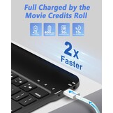 Nuflaz Toetsenbordhoes met Trackpad voor iPad Air 11" (M2) 2024 en iPad Pro 11" (Gen 1-4), Zwart Grijs