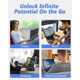 Nuflaz Toetsenbordhoes met Trackpad voor iPad Air 11" (M2) 2024 en iPad Pro 11" (Gen 1-4), Zwart Grijs