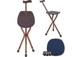 Opvouwbare Wandelstok met Zitje - 29% Korting!