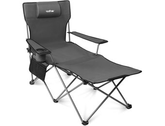 APOLLO WALKER Strandstoelen Voor Volwassenen: 6-poot Strandstoelen, Laag Opvouwbaar, Lichtgewicht, Ademend Gaas, Opvouwbare Tuinstoelen, 90°tot 135° Verstelbaar Voor Buiten（Grijs）