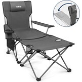 APOLLO WALKER Strandstoelen Voor Volwassenen: 6-poot Strandstoelen, Laag Opvouwbaar, Lichtgewicht, Ademend Gaas, Opvouwbare Tuinstoelen, 90°tot 135° Verstelbaar Voor Buiten（Grijs）