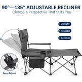 APOLLO WALKER Strandstoelen Voor Volwassenen: 6-poot Strandstoelen, Laag Opvouwbaar, Lichtgewicht, Ademend Gaas, Opvouwbare Tuinstoelen, 90°tot 135° Verstelbaar Voor Buiten（Grijs）