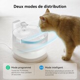 Cheerble Kattenfontein, 2 liter, zonder pomp, drinkfontein voor katten met bewegingsmelder, BPA-vrij, 23 dB ultralicht, eenvoudige reiniging, waterfontein voor katten en kleine dieren (Elfin E1)