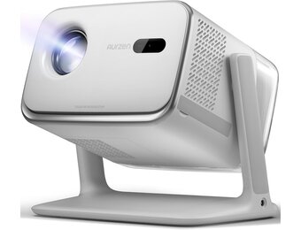 Aurzen BOOM mini Google TV Smart Projector, 4K ondersteund, 500 ANSI Lumens, WiFi, Bluetooth, Dolby Audio, Grijs