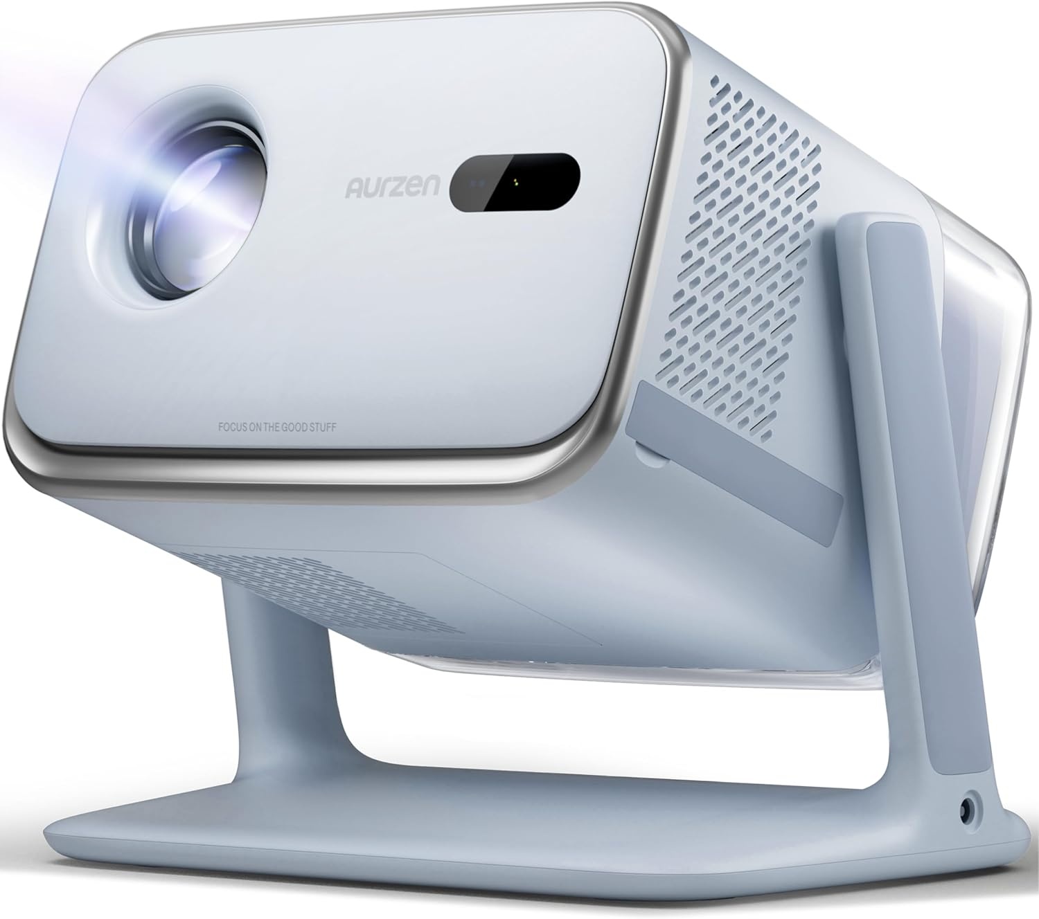 Aurzen BOOM mini Google TV Smart Projector, 4K ondersteund, 500 ANSI Lumens, WiFi, Bluetooth, Dolby Audio, Grijs