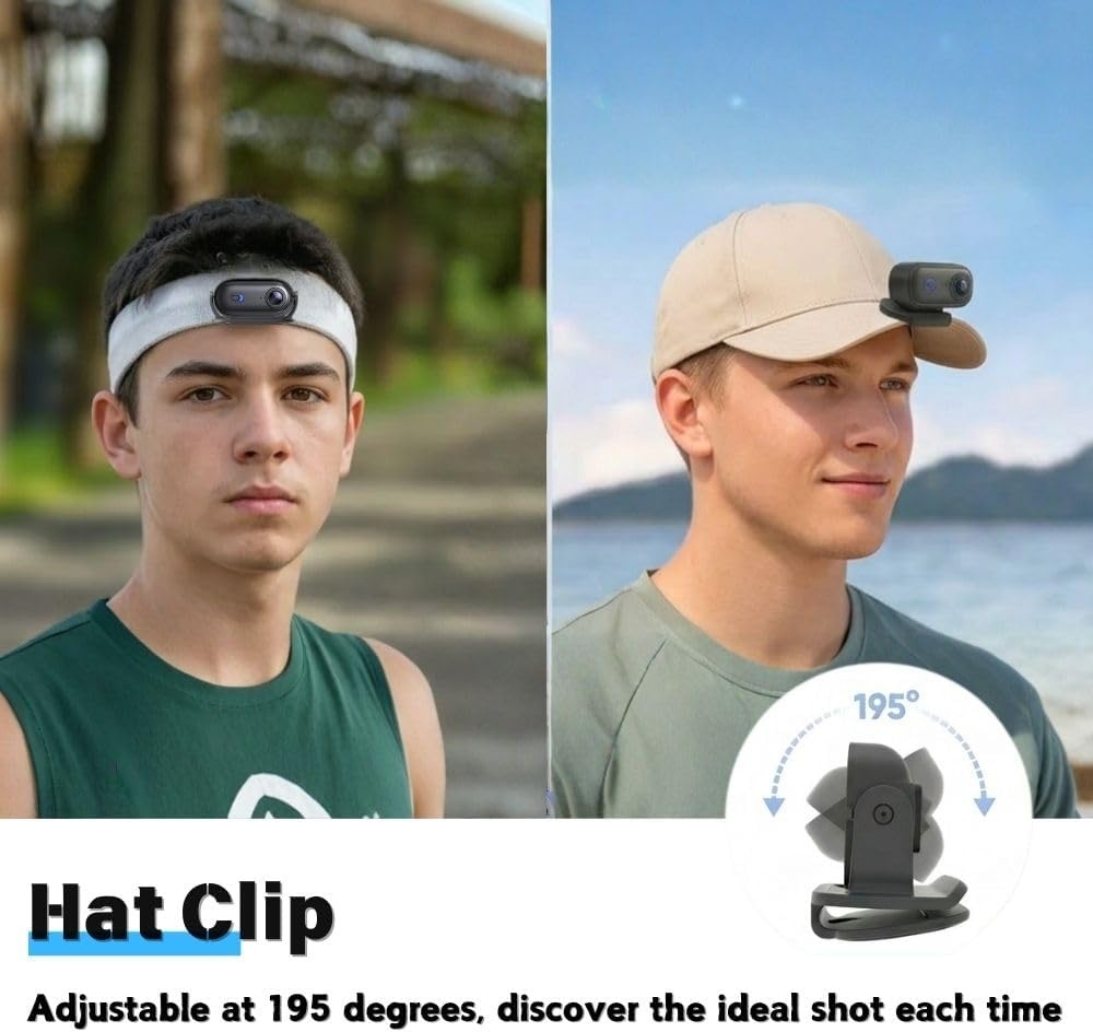 4K lichaamscamera's met audio- en videotracking, waterdichte 4K-lichaamscamera, magnetisch en met 360° clip, 120 minuten batterij voor fietsen, wandelen met dieren (4K-P-64G)