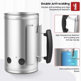 BEAU JARDIN Houtskool Schoorsteen Starter 28 x 17.7cm BBQ Inklapbare Schoorsteen Starter met Hittebestendige Handvat Aansteker Brandontsteking Steenkool Brander voor Buitenshuis Camping Picknick