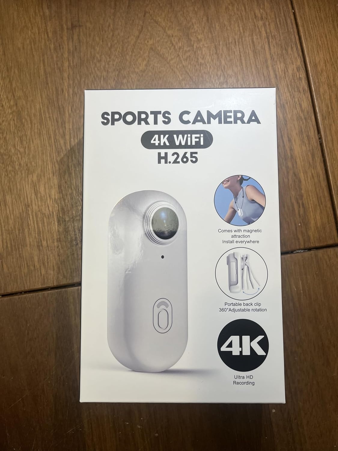 4K lichaamscamera's met audio- en videotracking, waterdichte 4K-lichaamscamera, magnetisch en met 360° clip, 120 minuten batterij voor fietsen, wandelen met dieren (4K-P-64G)