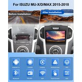 Android Autoradio 2G+64GB voor Isuzu MU-X/D-MAX 2015-2018 met Draadloze CarPlay & Android Auto
