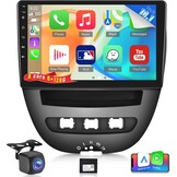 NHOPEEW 8 Core 6+128G autoradio voor Peugeot 107 / Citroen C1 / Toyota Aygo 2004-2014 - 10,1 inch Android autoradio met Carplay en Android Auto, WiFi, GPS, DSP FM RDS + achteruitrijcamera