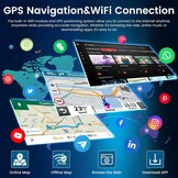 NHOPEEW 8 Core 6+128G autoradio voor Peugeot 107 / Citroen C1 / Toyota Aygo 2004-2014 - 10,1 inch Android autoradio met Carplay en Android Auto, WiFi, GPS, DSP FM RDS + achteruitrijcamera