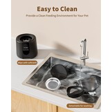 PUPPY KITTY Voederautomaat voor katten en honden, 2,4 G wifi, intelligente kattenvoer-automaat met roestvrijstalen kom voor droogvoer, app-bediening, spraakopname, 1 - 10 maaltijden per dag